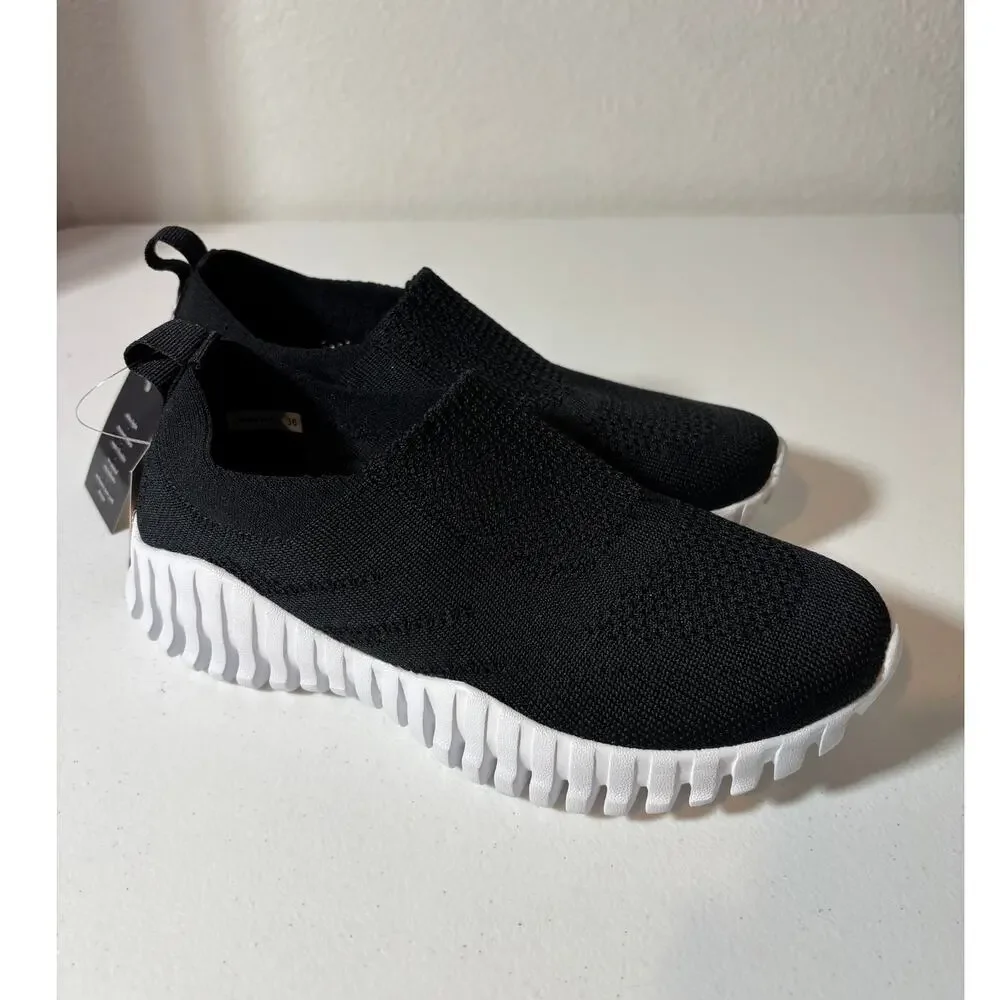 Bernie Mev NWT Size 5 (EU 36) Gravitas Vegan Slip-On Memory Foam Sneakers Black